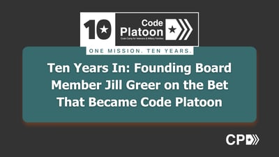 Ten Years In: Founding Board Member Jill Greer on the Bet That Became Code Platoon