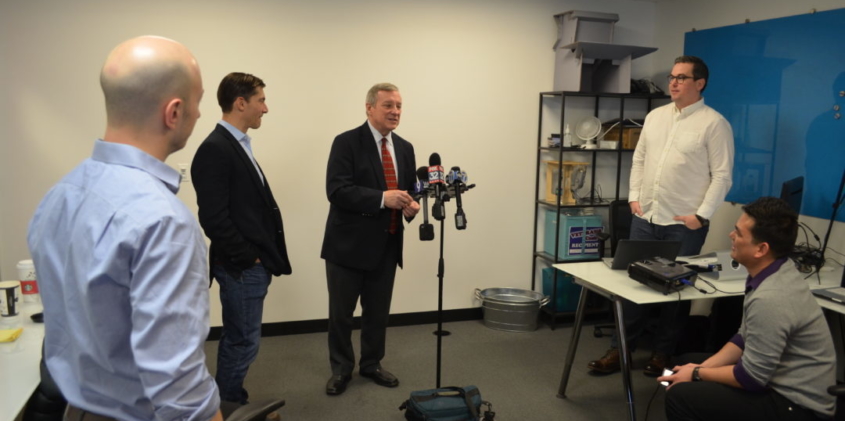 U.S. Sen. Durbin Talks Tech Education and Jobs at Code Platoon