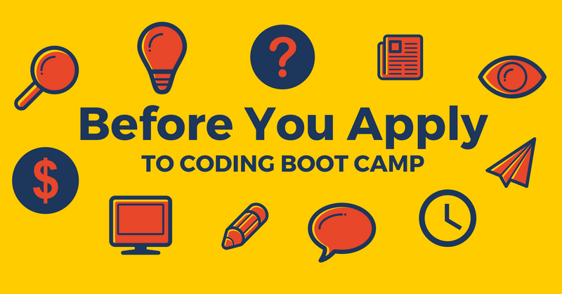 What to consider before applying to coding boot camps