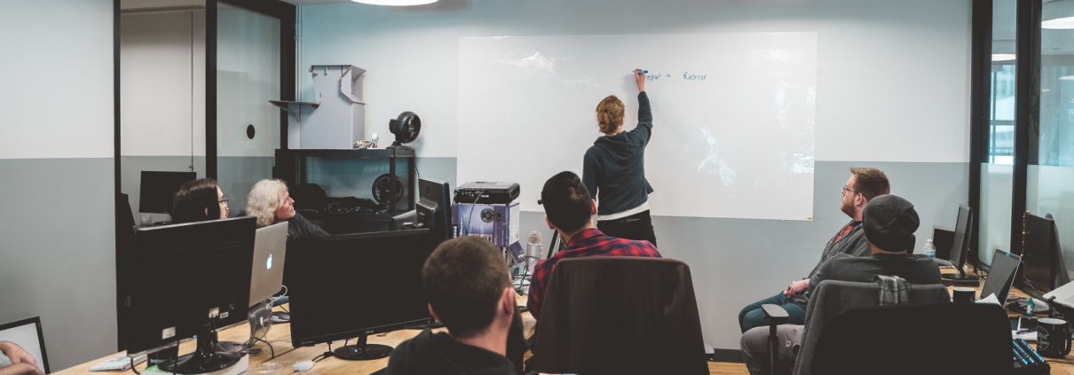 Student presenting to class