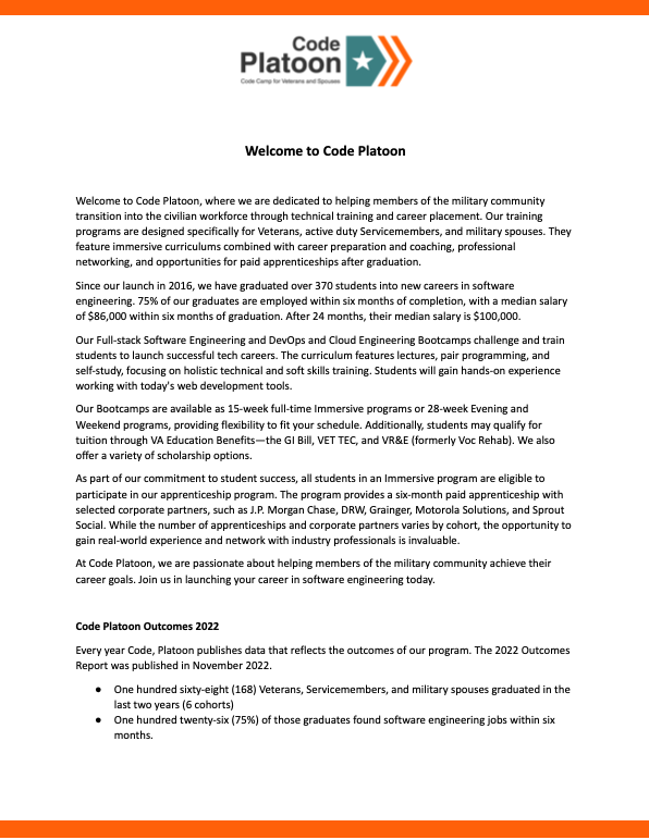About Code Platoon